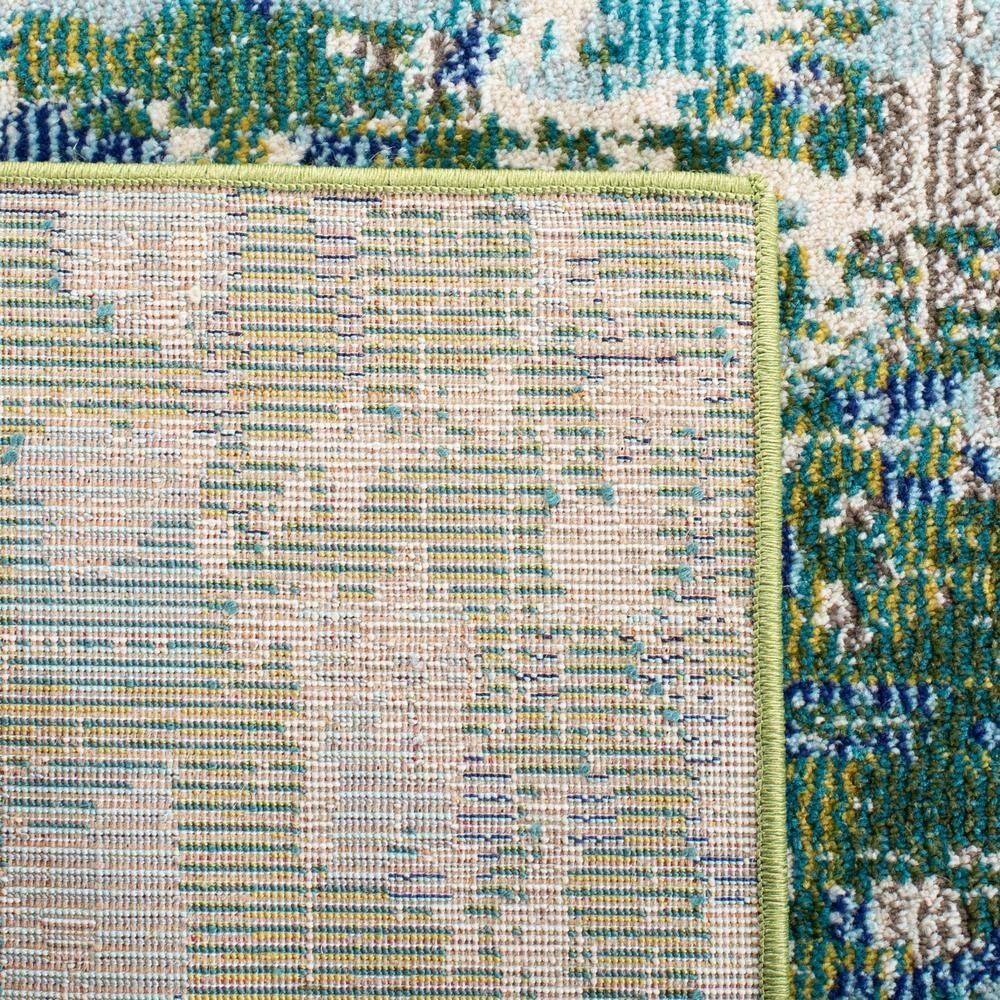 SAFAVIEH Madison Candelario Abstract Polka Dots Area Rug, Green/Turquoise, 10' x 14'