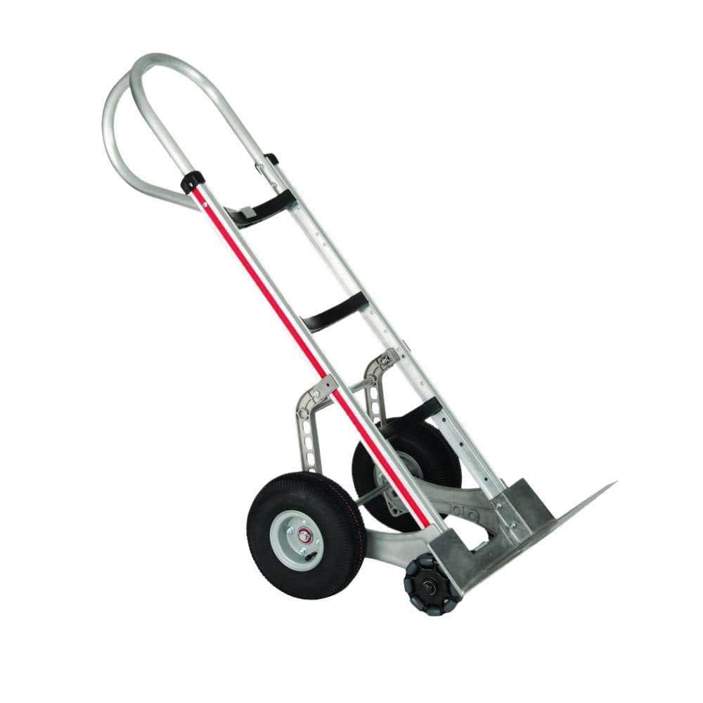 500 lb Capacity Self-Stabilizing Aluminum Hand Truck with Pneumatic Wheels