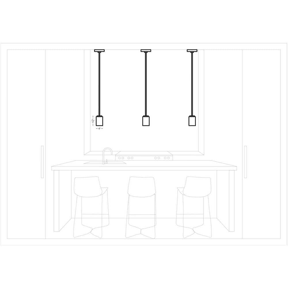 Oslo Brushed Nickel Mini Pendant with Clear Seeded Glass
