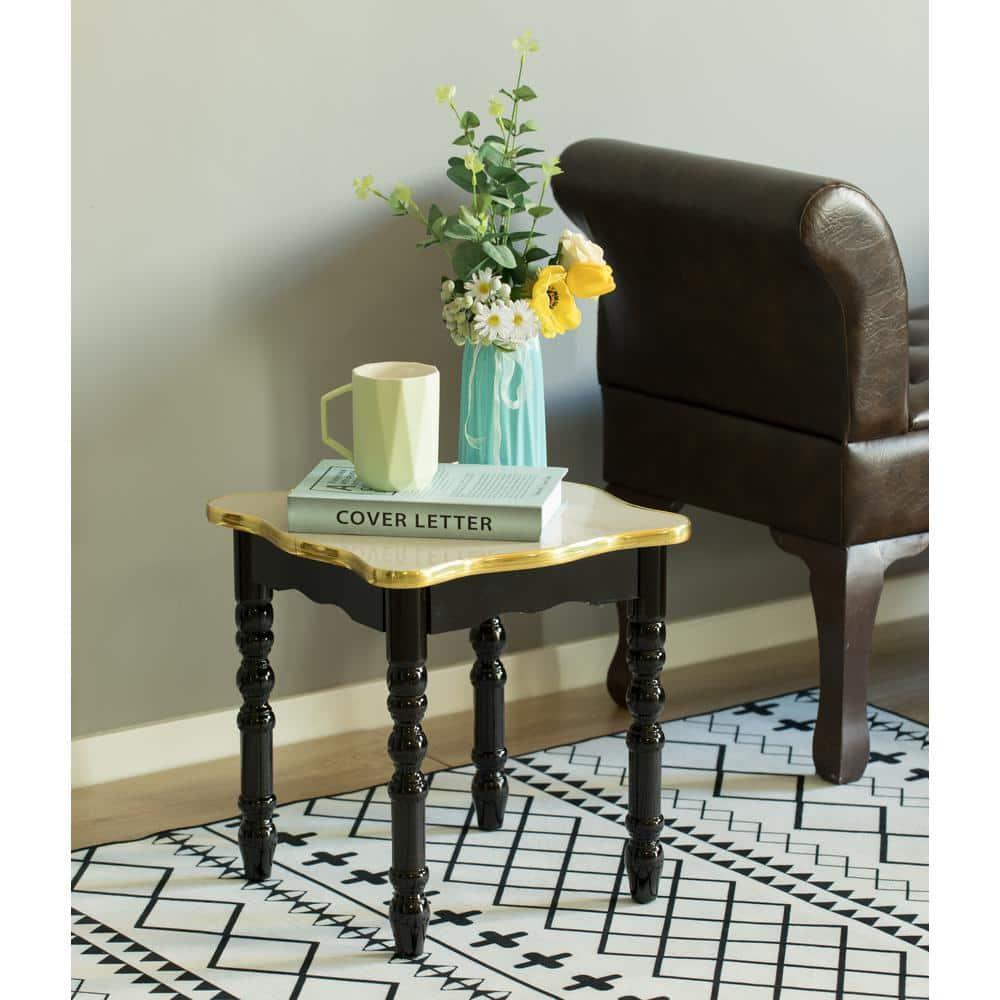 Versatile Square Wooden Side Table - Living Room Accent End Table with Rustic Charm, Sleek Design, and Storage Shelf for Modern Home Decor and Small Spaces, White