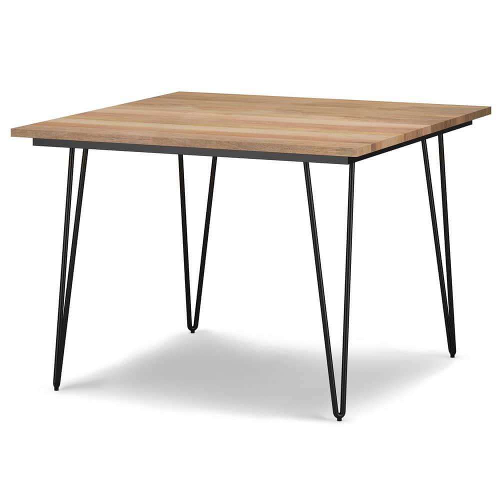 Hunter Solid Mango Wood Dining Table, Industrial Style