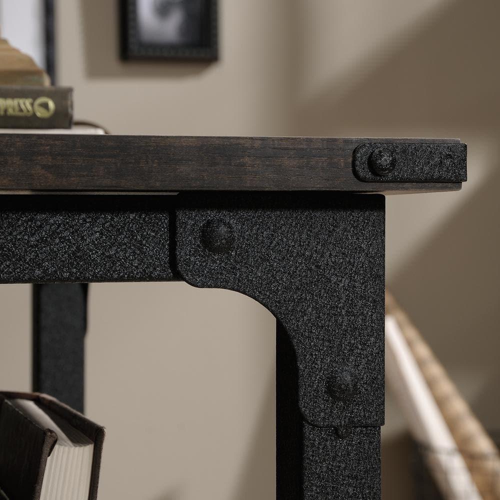 Sauder Steel River Writing Desk, Carbon Oak Finish