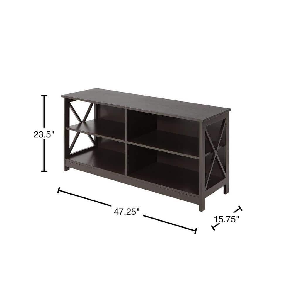 Convenience Concepts Oxford TV Stand in Espresso Wood Finish