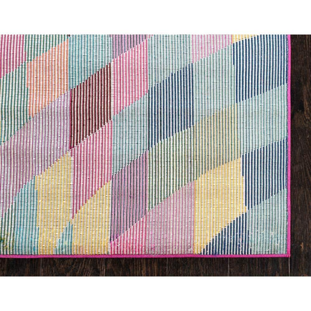 Unique Loom Estrella Collection Area Rug - Horta (5' 1" x 8' Rectangle Multi/Blue)