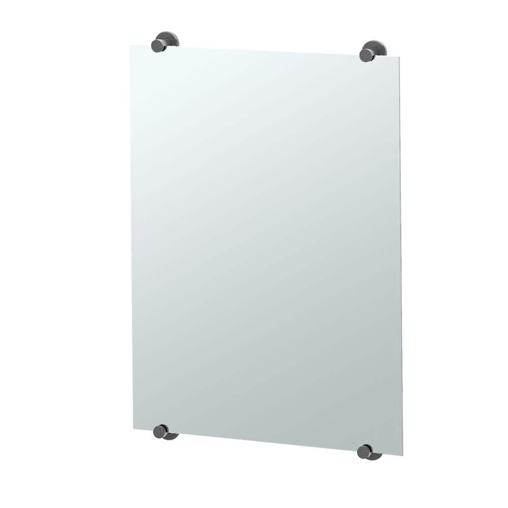 Latitude Wall Mount Frameless Rectangle Bathroom Vanity Mirror | Mount Landscape or Portrait