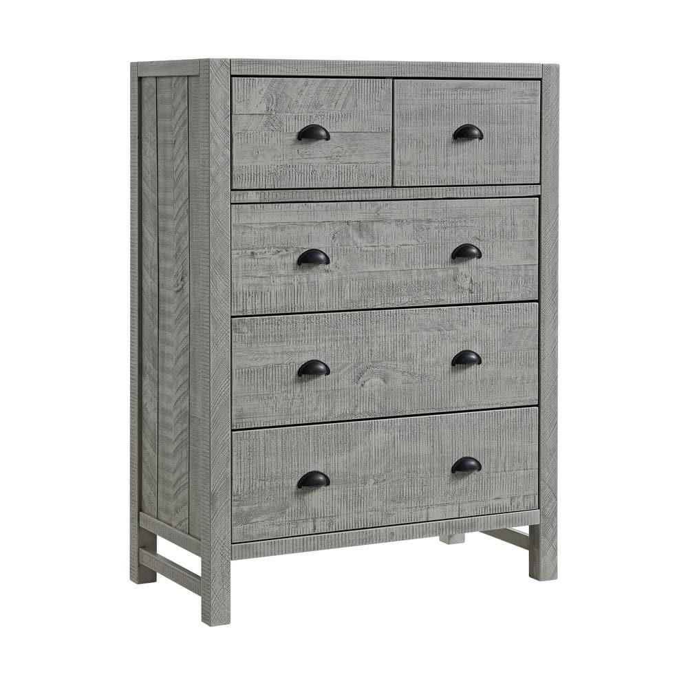 Alaterre Arden 36" W Bohemian Style Rectangular Chest With 5 Drawers, With Hidden Fasteners