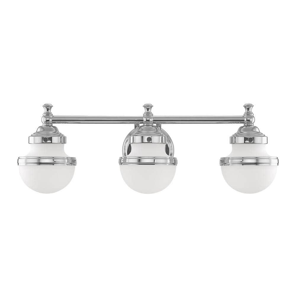 Livex Lighting Oldwick 3 - Light Vanity in  Polished Chrome