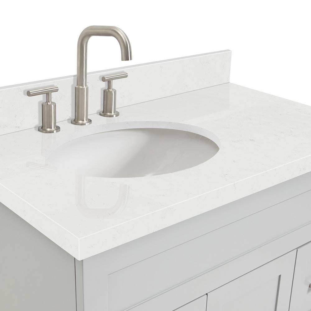 Ariel F036slcqovo Hamlet 36" Free Standing Single Basin Vanity Set - Grey