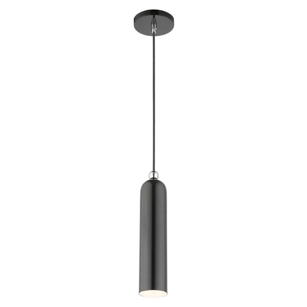 Livex Lighting Ardmore 1 - Light Pendant in  Shiny Dark Gray