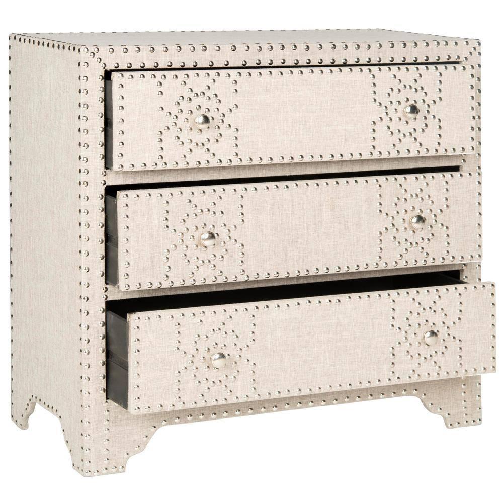 Gordy 3 Drawer Chest - AMH1504 - Grey - Safavieh Couture