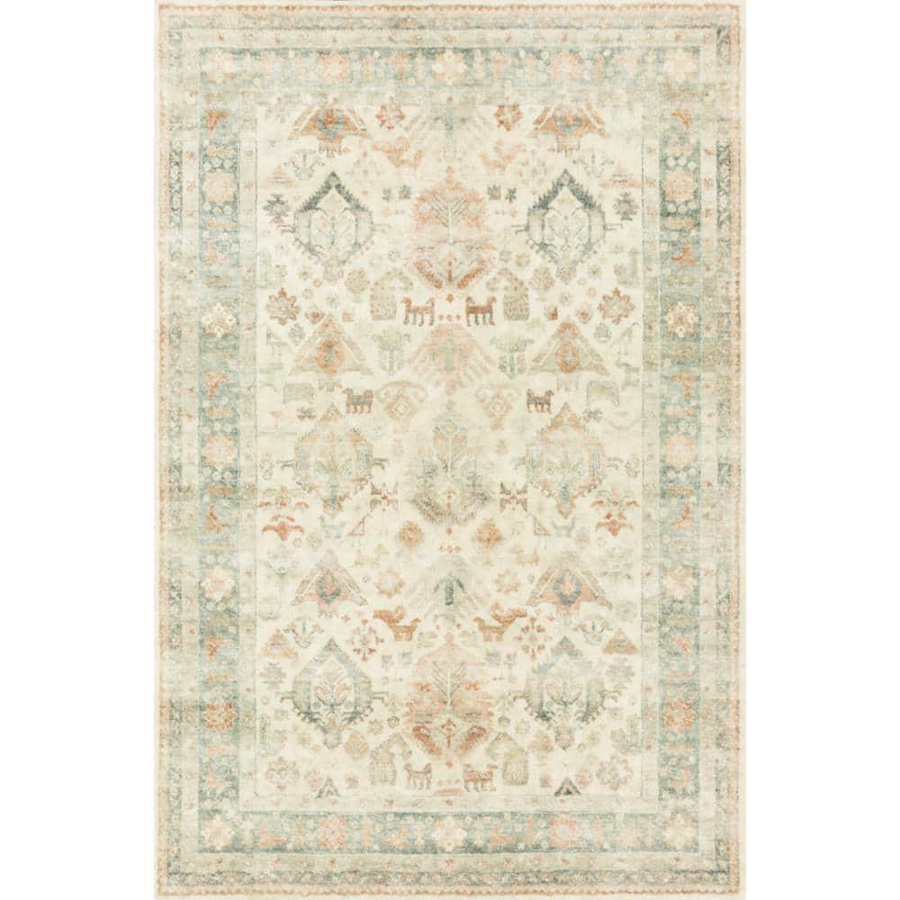 Loloi II Rosette Oriental Beige / Multi Area Rug