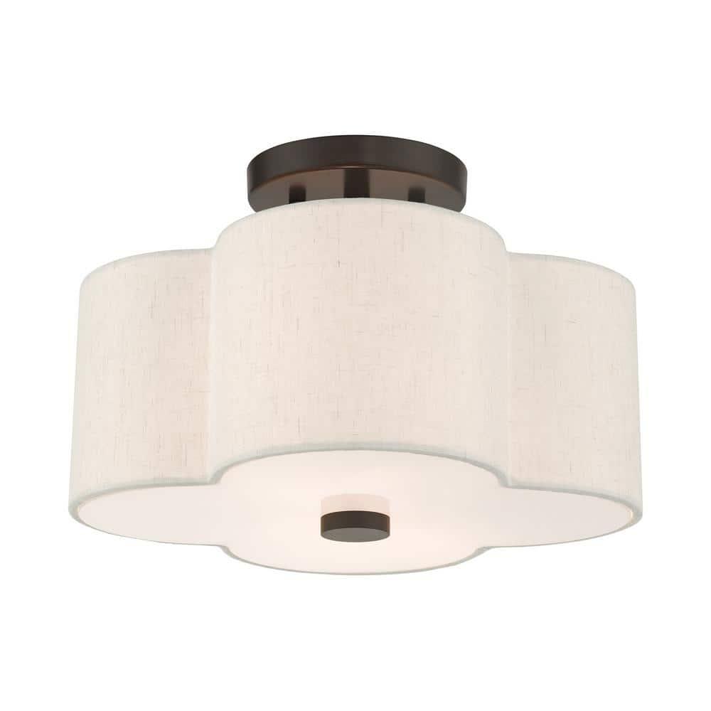 Livex Lighting Solstice 2 - Light Semi-Flush Mount in  English Bronze