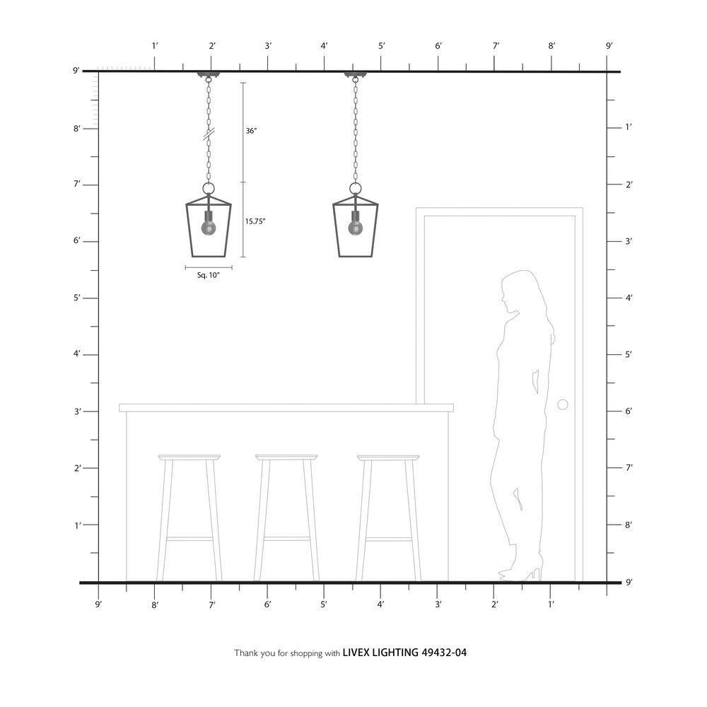 Livex Lighting Devonshire 1 - Light Pendant in  Black