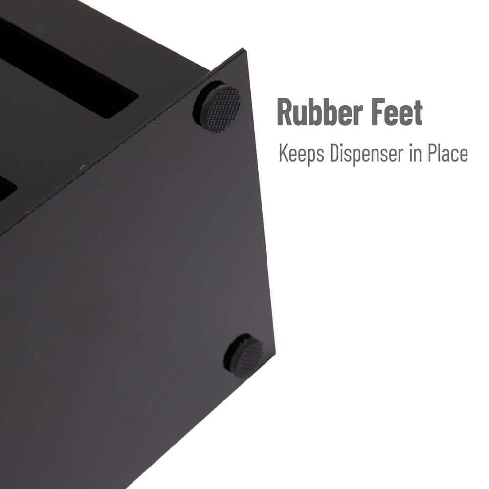 Mind Reader Mind Reader Utensil Dispenser, Silverware Organizer, Plastic Fork and Spoon DIspenser, Kitchen, 7"L x 5.75"W x 6"H, Black