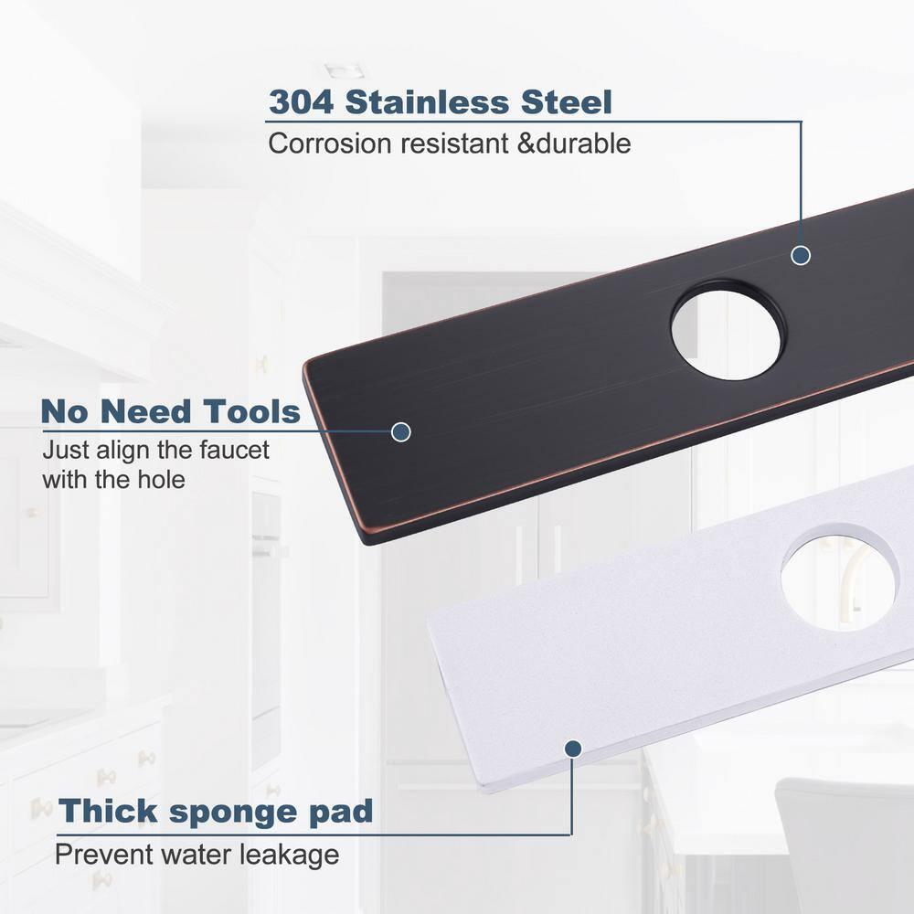 iVIGA iVIGA 10" Sink Faucet Hole Cover Deck Plate VCC06RB