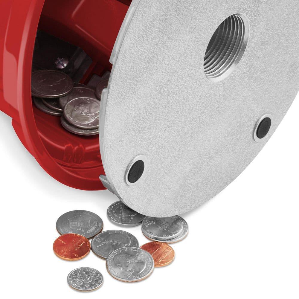 Olde Midway 15" Gumball Machine with Stand Coin Bank - Red, Vintage-Style Bubble Gum Candy Dispenser