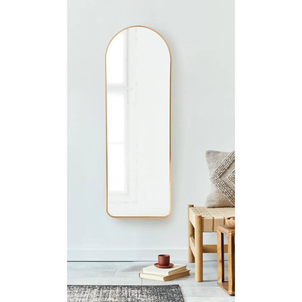 Kate and Laurel Zayda Metal Arch Mirror, 16x48, Gold