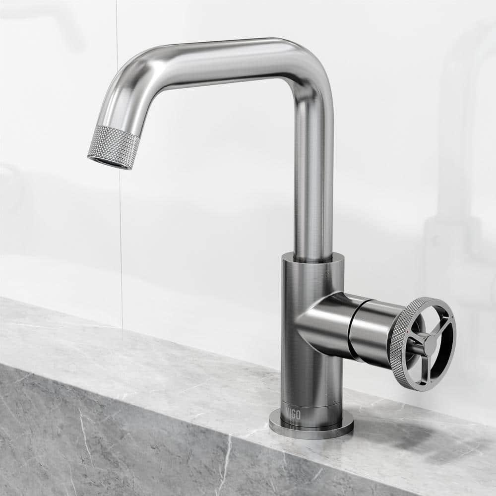 Cass 9" H Single Handle Single Hole Bathroom Faucet