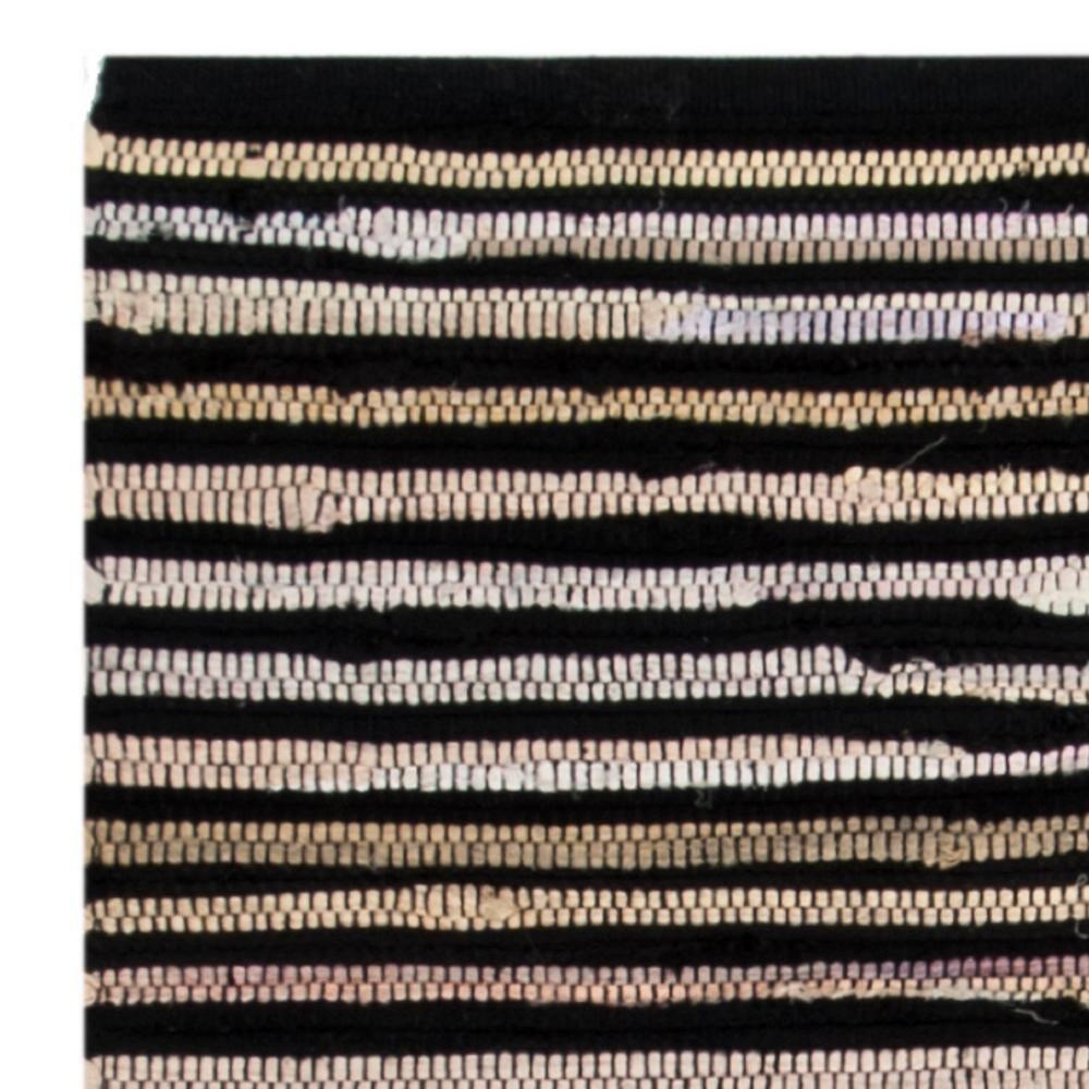 Rag Rug RAR130 Hand Woven Indoor Accent Rug - Black/Multi - 2'x3' - Safavieh.