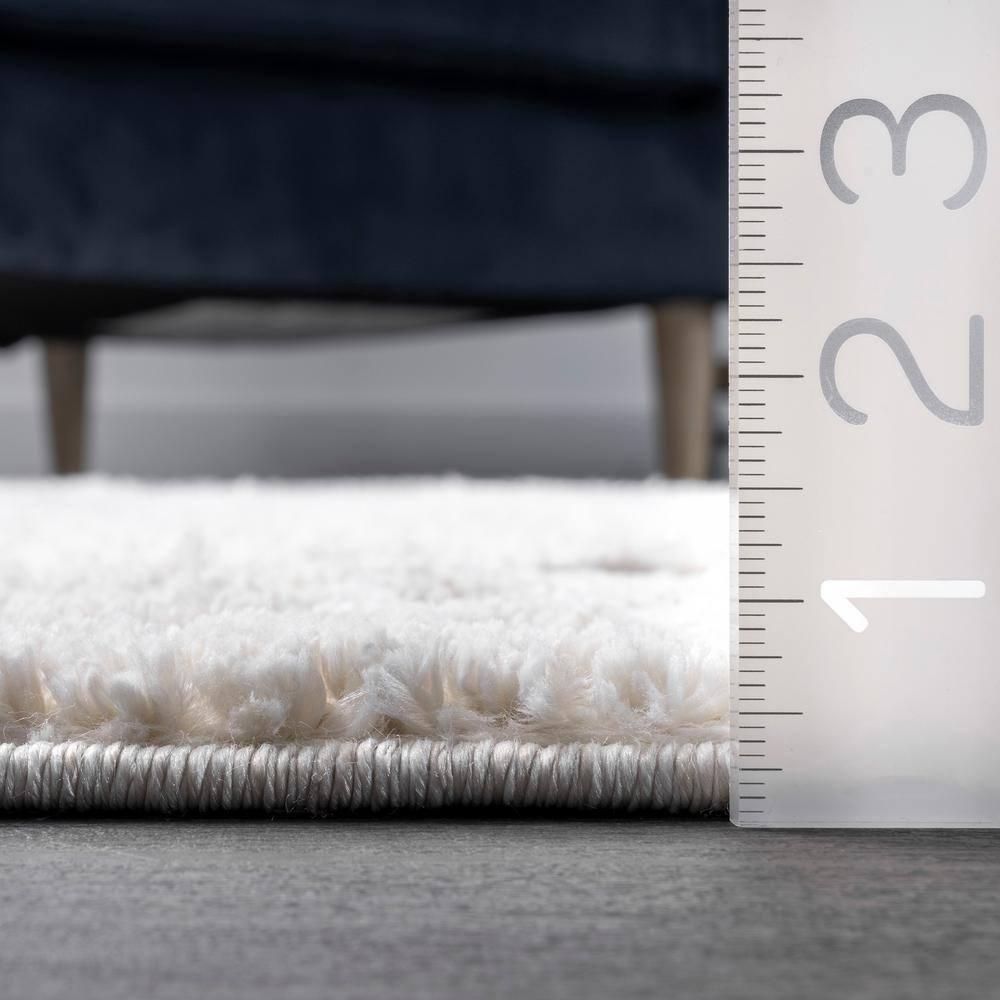 Nuloom 3x5 Ansley Moroccan Tassel Indoor Area Rug, Light Grey, Textured Bohemian Design, Plush High Pile, Stain Resistant, Bedroom, Living Room