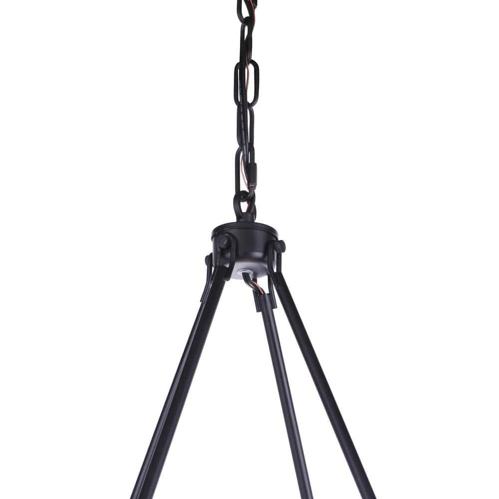 54328-FB-Craftmade Lighting-Larrson - 8 Light Chandelier-Flat Black Finish    -Traditional Installation