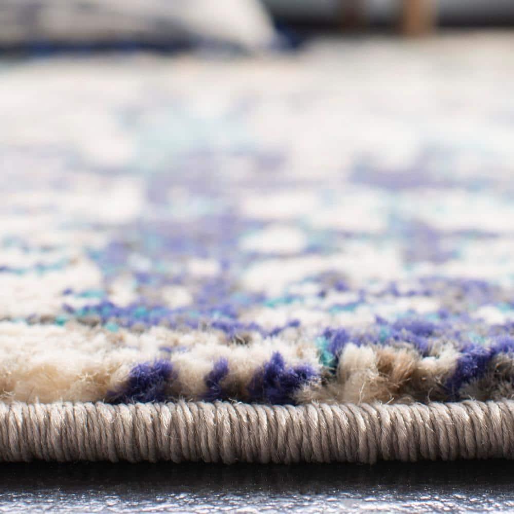Madison MAD469 Power Loomed Indoor Area Rug - Cream/Blue - 9'x12' - Safavieh