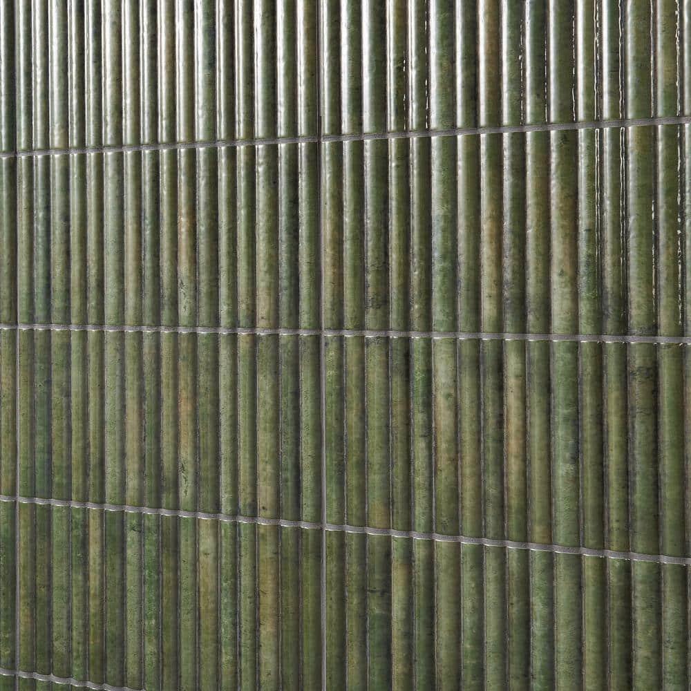 Canu 5.9 In. x 11.81 In. Polished Fluted Ceramic Subway Wall Tile (9.68 Sq. Ft. / Case)