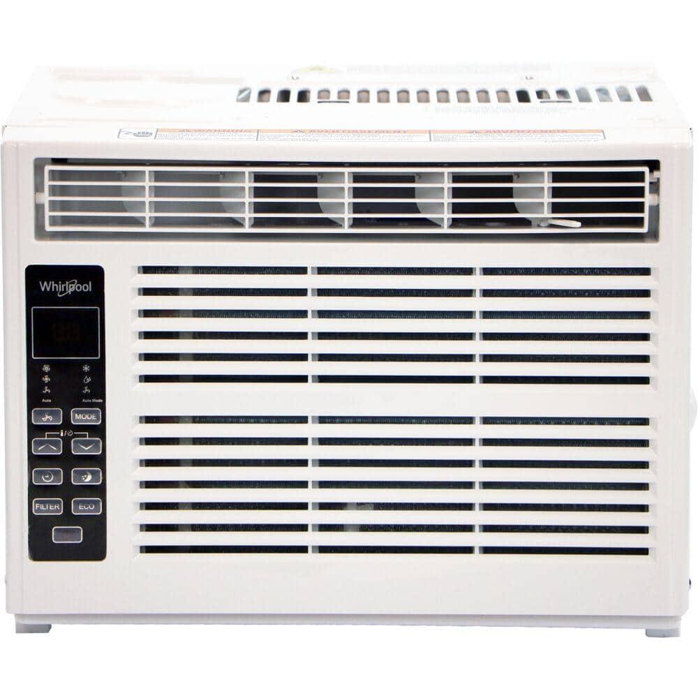 Whirlpool 6000 BTU 115V Window Mounted Air Conditioner and Dehumidifier: 3 Speeds, 8-Way Air Control, 200-500 sq. ft.