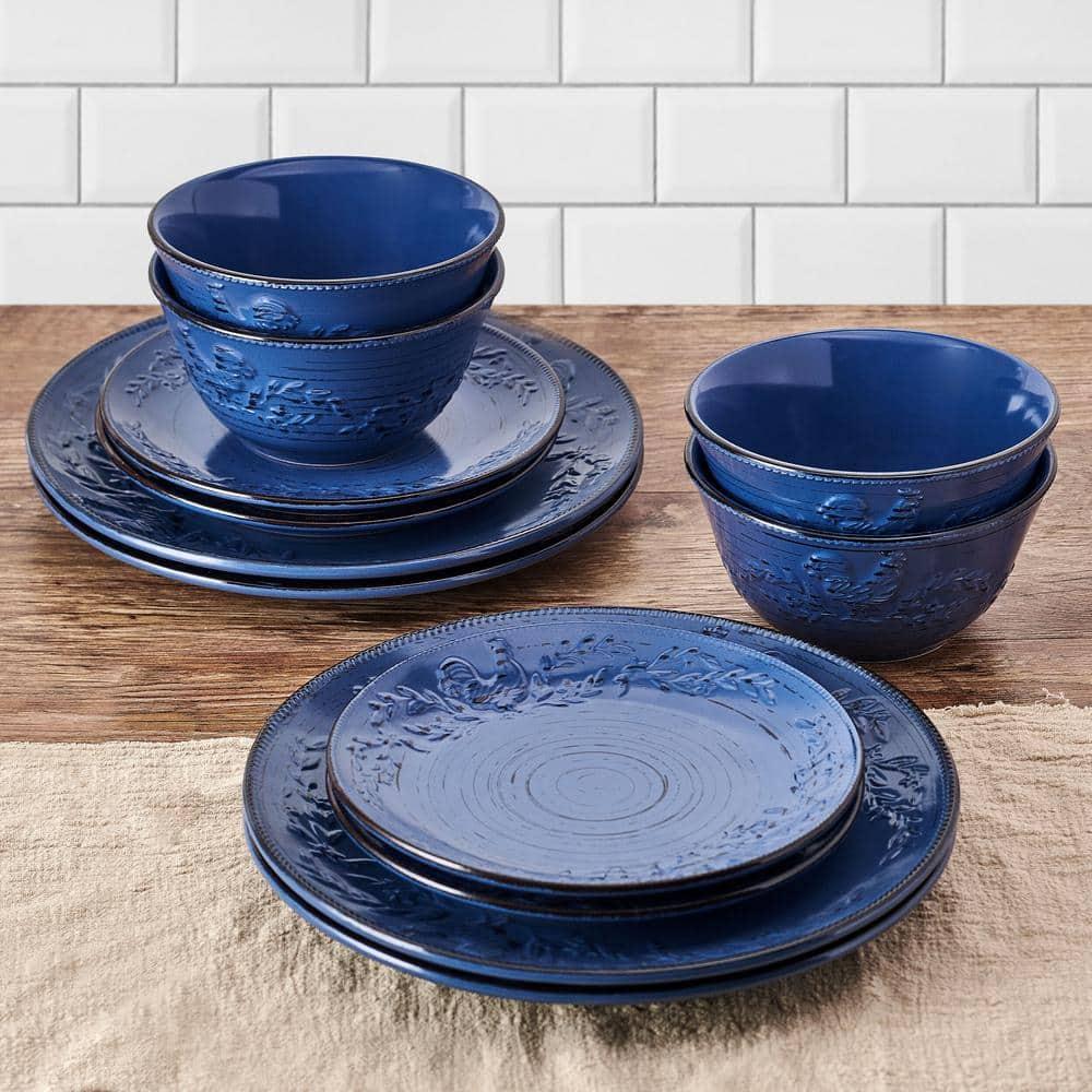 Pfaltzgraff Pfaltzgraff Trellis Rooster 12-Piece Dinnerware Set, Service For 4