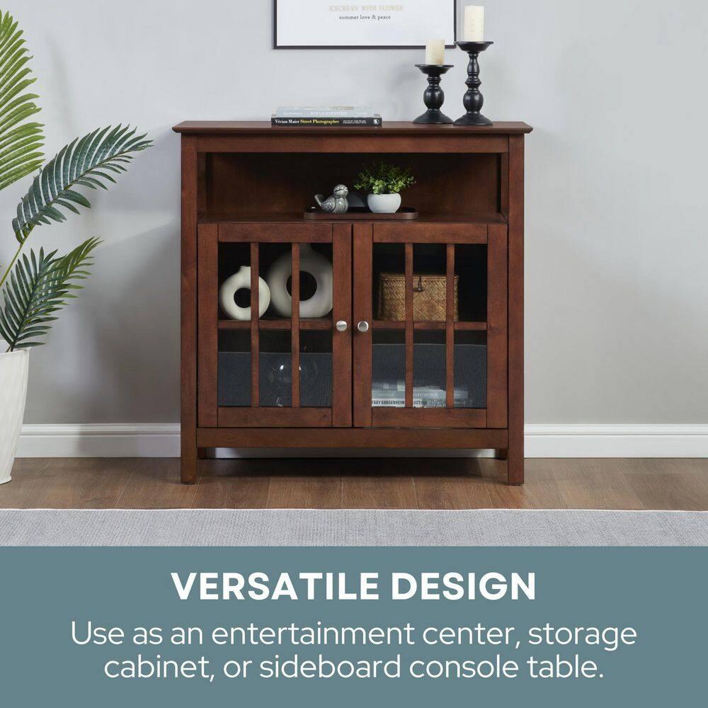 Convenience Concepts Designs2Go Big Sur Highboy TV Stand in Espresso Wood Finish