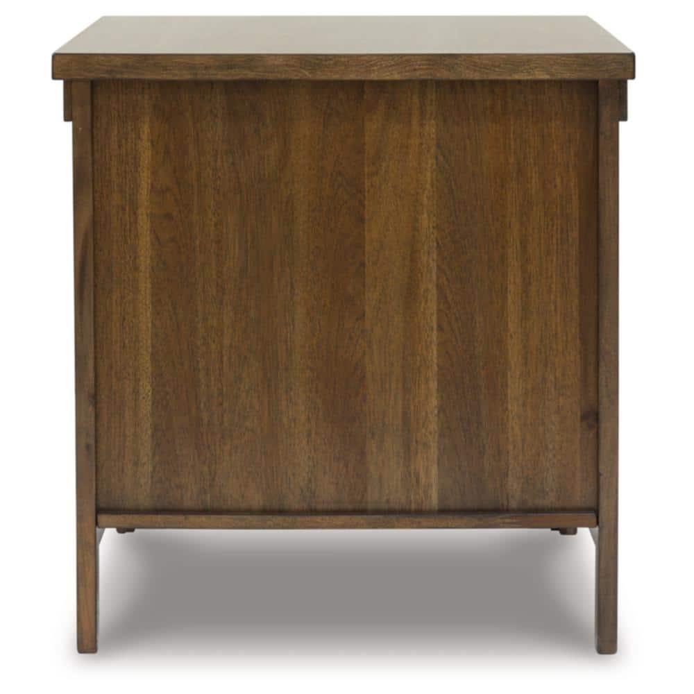 Signature Design by Ashley Casual Moriville End Table, Grayish Brown