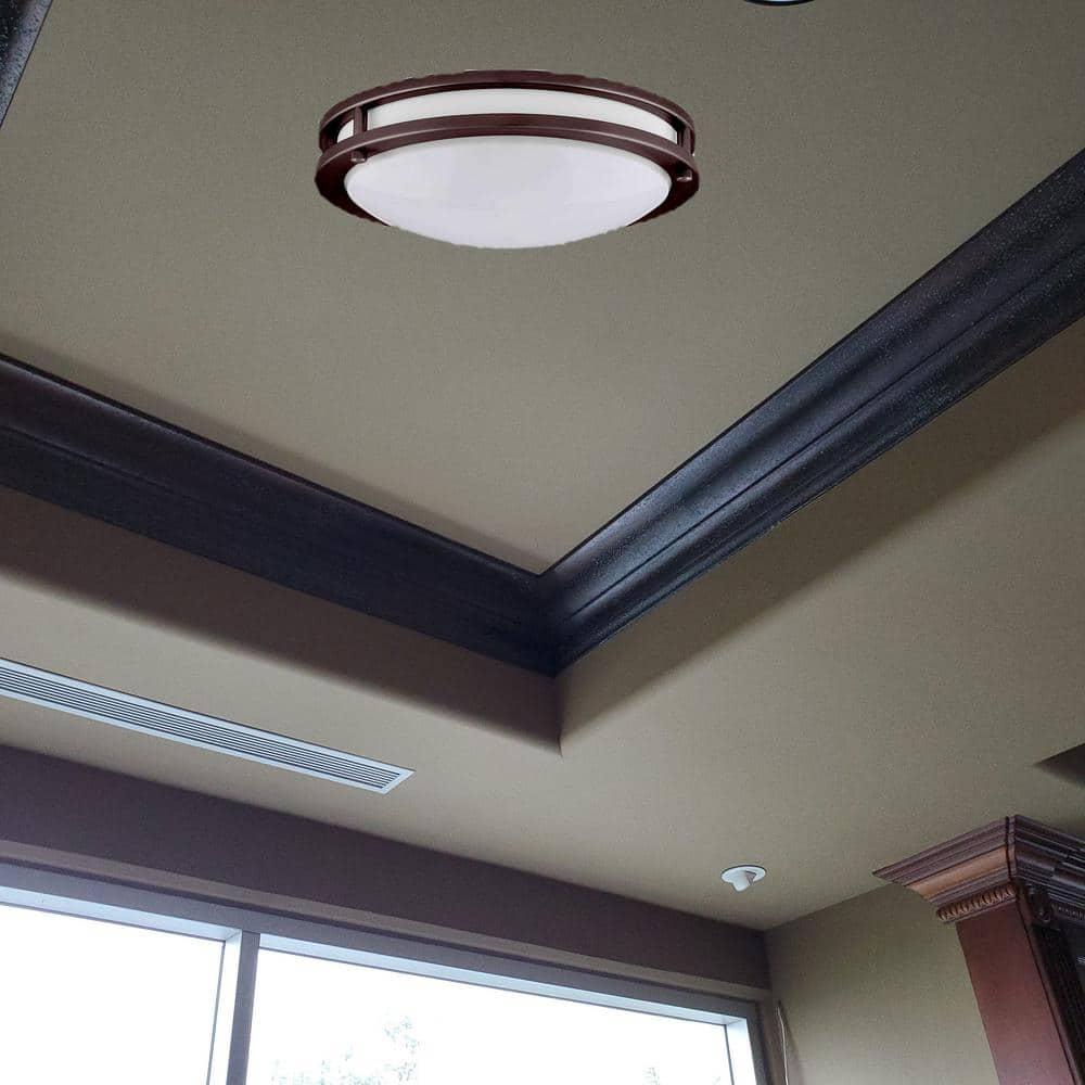 Amax Lighting LED Ceiling Fixtures LED-JR00 LED Two Ring Flush Mount Ceiling Fixture