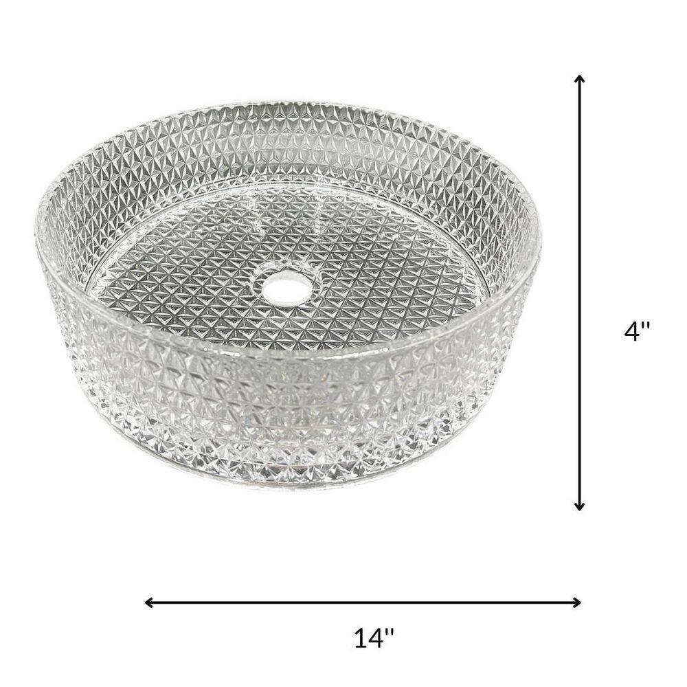 Scotch 14" Glass Circular Bathroom Vessel Sink - Timeless Collection