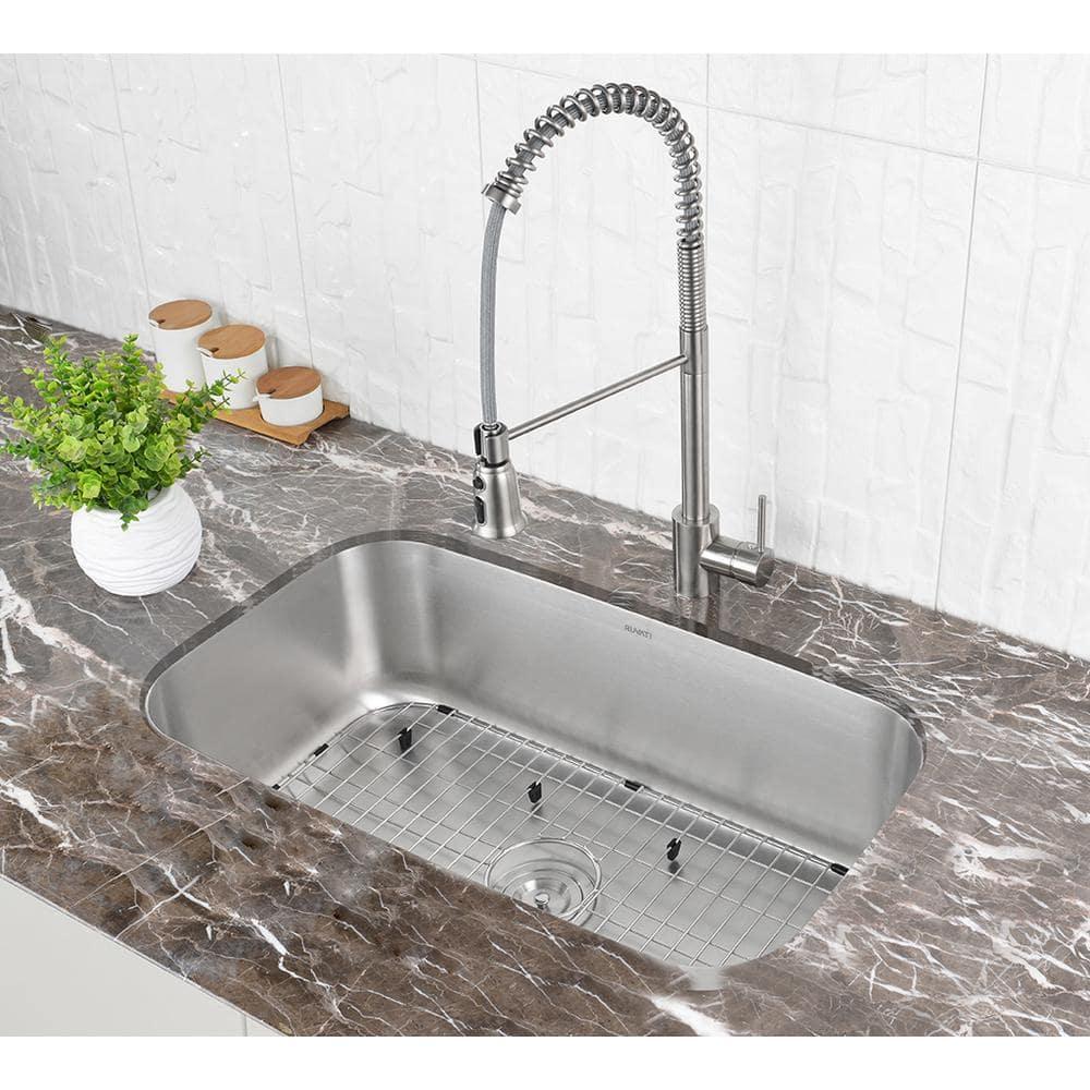 30 in. Undermount 16 Gauge Stainless Steel Kitchen Sink Single Bowl