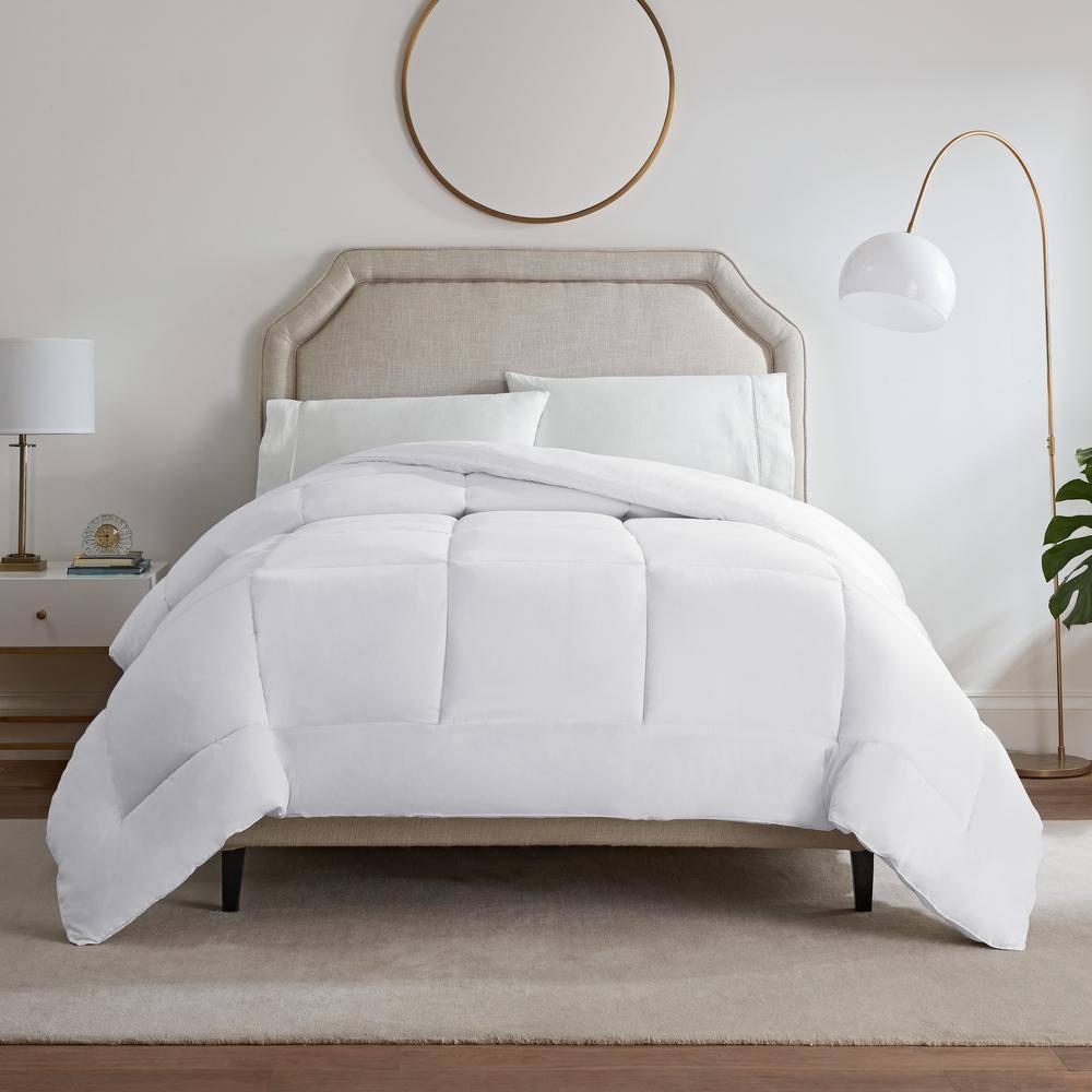 Queen Down Illusion Extra Warmth Down Alternative Comforter - Serta: Hypoallergenic, 300 Thread Count, Machine Washable