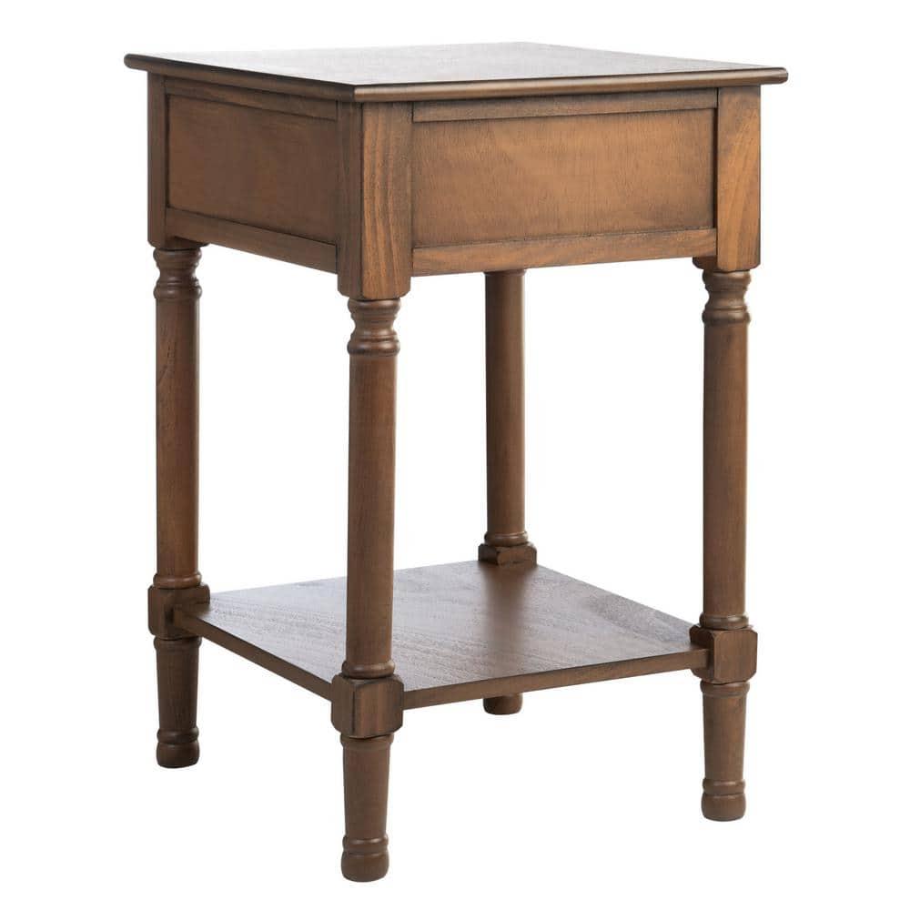 Peyton 1 Drawer Accent Table - Brown - Safavieh
