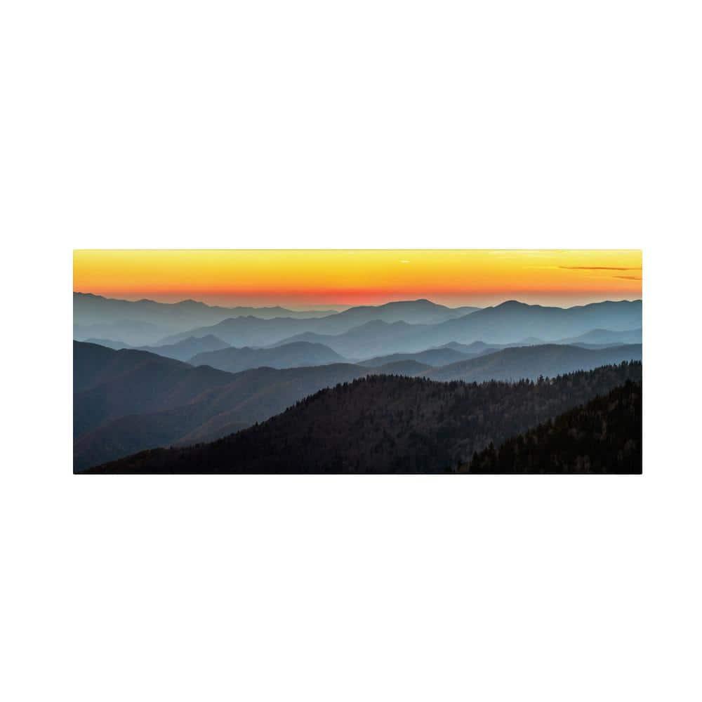Trademark Fine Art "Great Smoky Sunset" Canvas Art by Pierre Leclerc