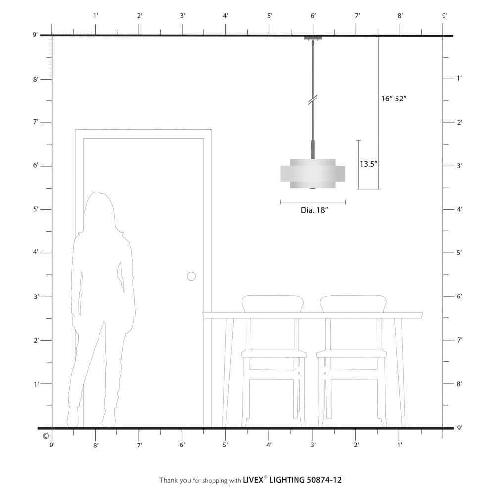 Livex Lighting Meridian 4 - Light Chandelier in  Satin Brass