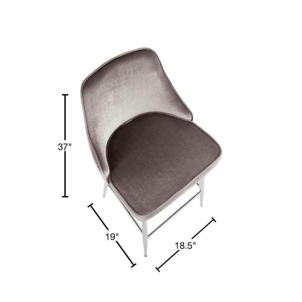 Wenty Upholstered Counter Stool with Metal Frame (Set of 2)