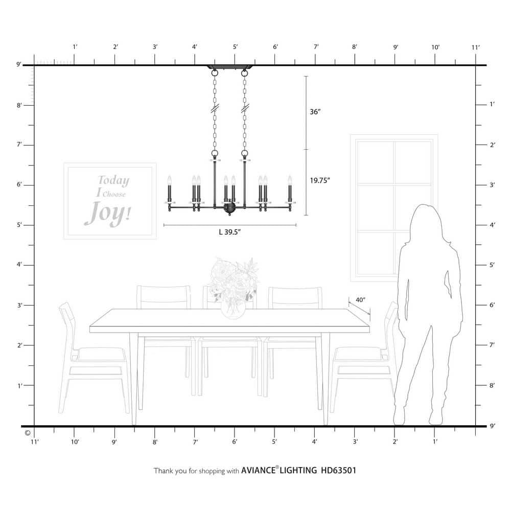 Livex Lighting Bennington 8 - Light Chandelier in  Antique Brass