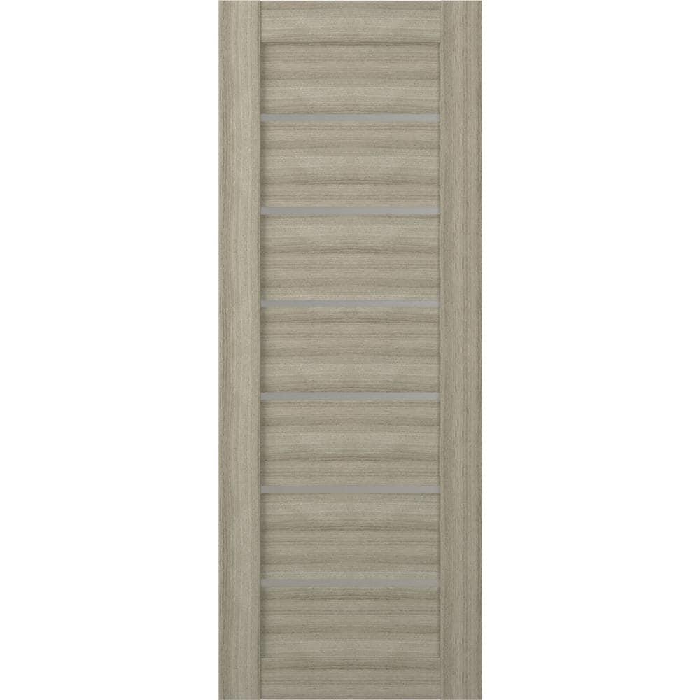 Belldinni Alba Solid Manufactured Wood and Glass Paneled Wood Finish Standard Door Slab