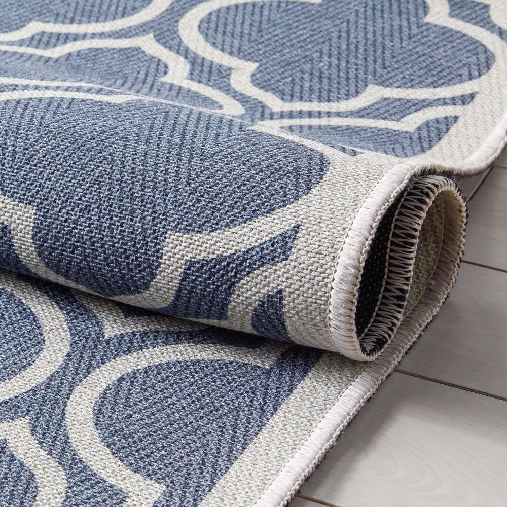 Well Woven Apollo Lattice Modern Moroccan Charcoal Grey 3'3" x 5' Machine Washable Area Rug