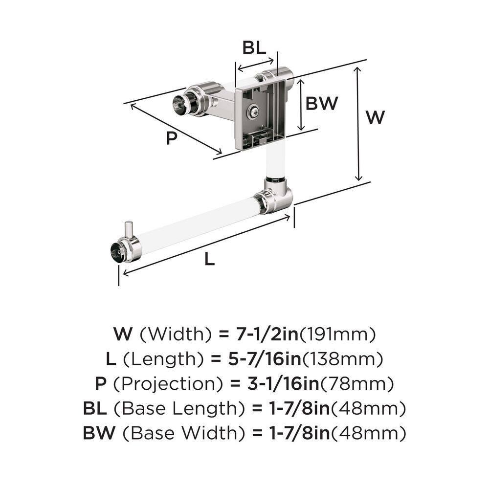 Glacio Clear/Polished Nickel Open Towel Ring