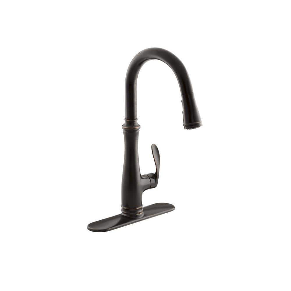 Bellera™ Pull Down Single Handle Kitchen Faucet with Handle and Supply Lines
