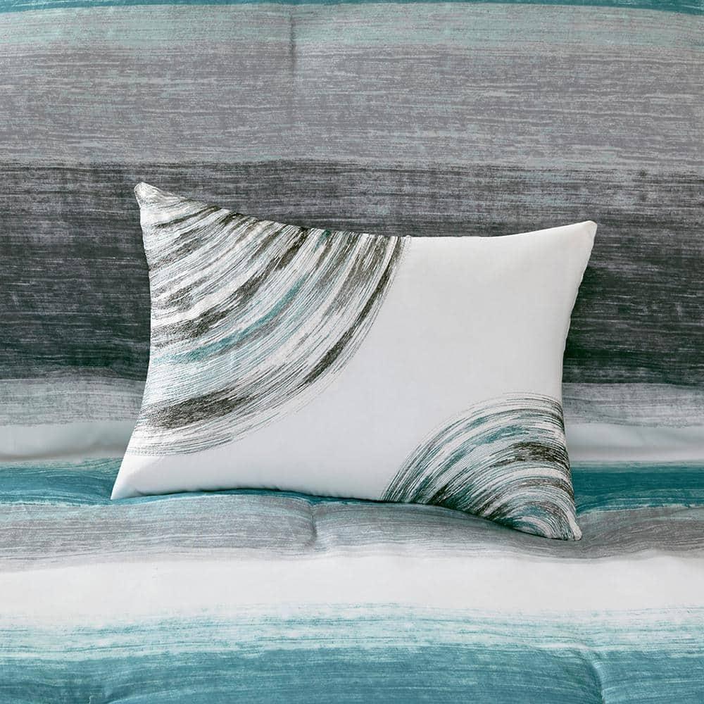 Madison Park Essentials Saben Striped Comforter Set with Cotton Bed Sheets