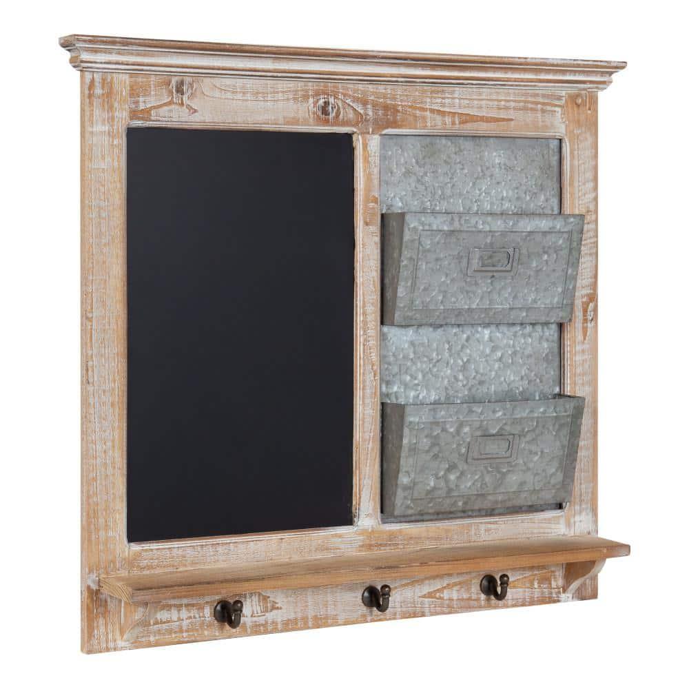 Kate and Laurel Solid Wood Wall Organizer