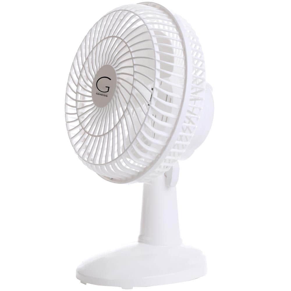 Genesis Indoor 5 in 2 speed Clip On Fans,Table Fans with A1CLIPFANWHITE, White