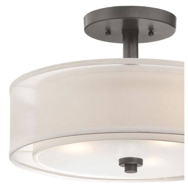 Minka Lavery - Parsons Studio - 3 Light Semi-Flush Mount in Transitional Style -