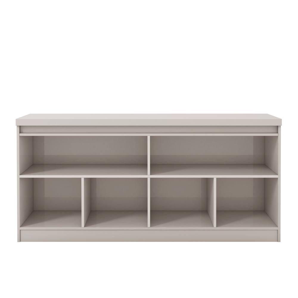 Manhattan Comfort 62.99" Viennese 6 Shelves Buffet Cabinet Off White: Modern Painted Wood Composite Sideboard
