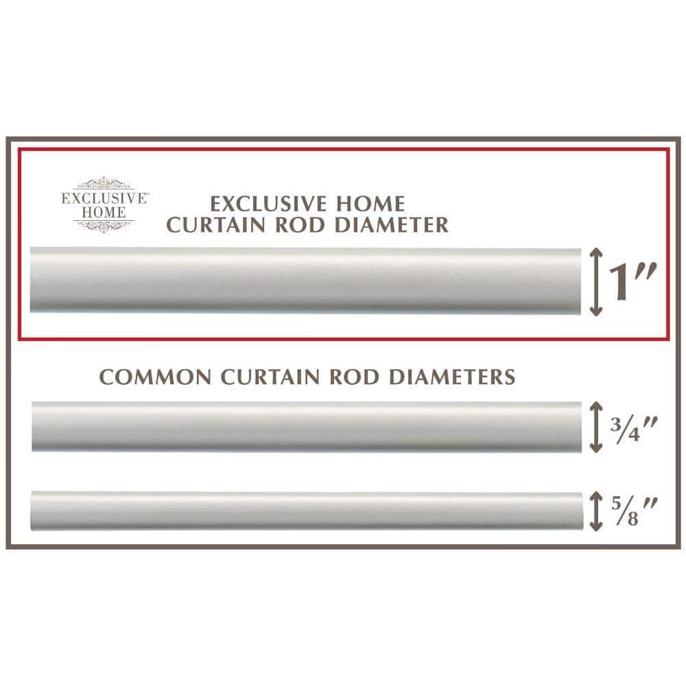 Amalgamated Textiles EXCLUSIVE HOME Crystal Ball 1" Curtain Rod and Finial Set